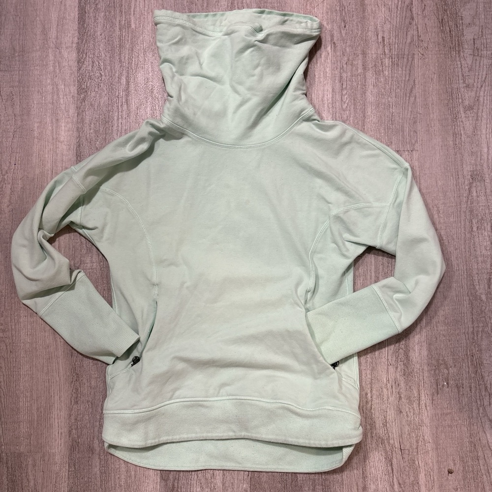 lululemon athletica Mint Green Cowl Neck Pullover